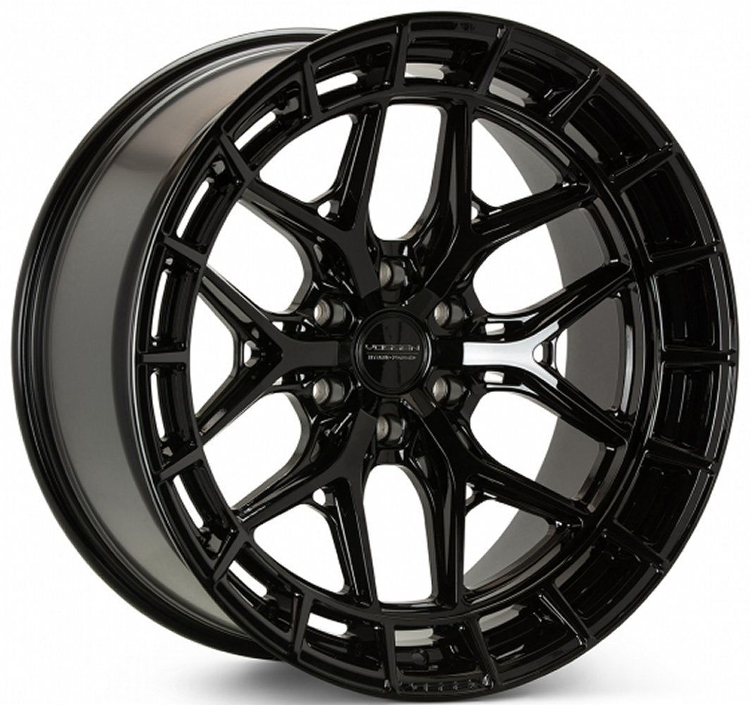 22X12 Vossen HFX-1 Gloss Black (Hybrid Forged) (* May Require Trimming) (Extreme Deep Concave) 6x135 -44mm - Flex Offroad