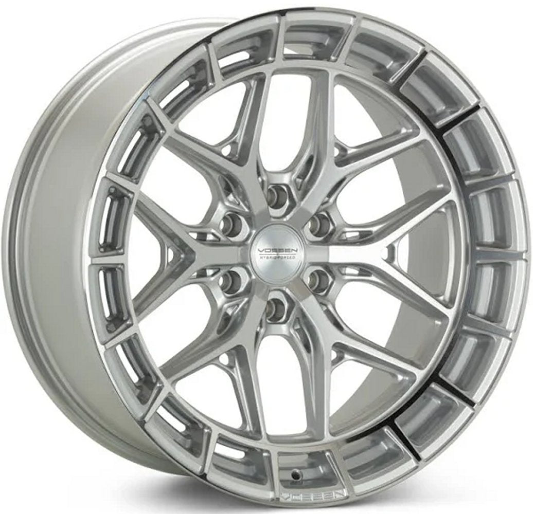 22X10 Vossen HFX-1 Silver Machined (Hybrid Forged) (Super Deep Concave) 8x180 -18mm - Flex Offroad