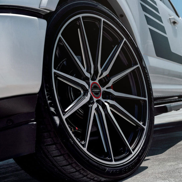22x9.5 Vossen HF6-1 Matte Black w/ Brushed Face (Hybrid Forged) (Deep Concave) 6x135 20mm - Flex Offroad