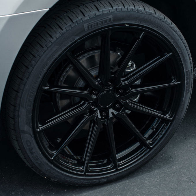 22x9.5 Vossen HF6-1 Gloss Black (Hybrid Forged) (Deep Concave) 6x5.5/139.7 20mm - Flex Offroad