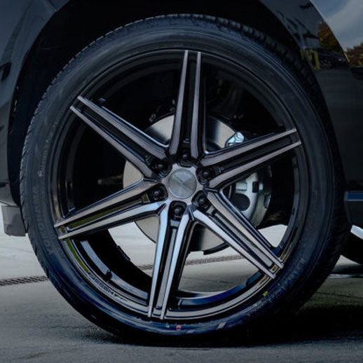 22x9.5 Vossen HF6-2 Gloss Black w/ Double Tint (Hybrid Forged) (Deep Concave) 6x135 20mm - Flex Offroad