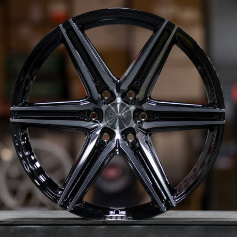 20x9.5 Vossen HF6-2 Gloss Black w/ Double Tint (Hybrid Forged) (Deep Concave) 6x135 15mm - Flex Offroad