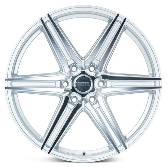 20x9.5 Vossen HF6-2 Silver Machined (Hybrid Forged) (Deep Concave) 6x5.5/139.7 15mm - Flex Offroad