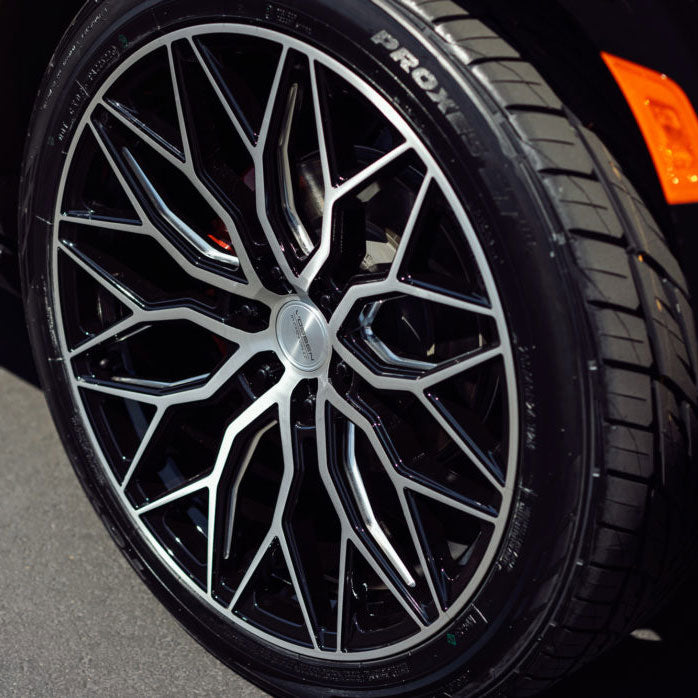 20x9.5 Vossen HF6-3 Gloss Black Brushed Face (Hybrid Forged) (Deep Concave) 6x135 15mm - Flex Offroad