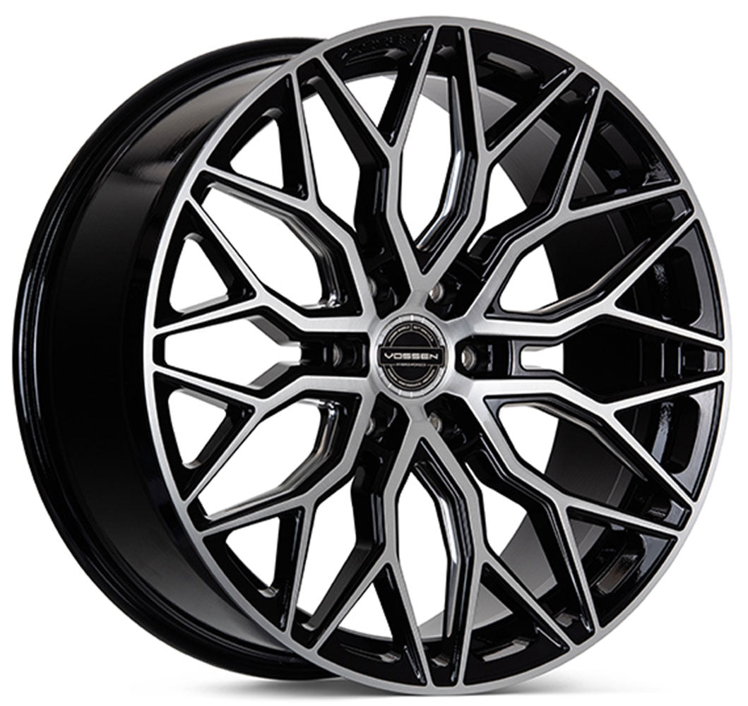 22x9.5 Vossen HF6-3 Gloss Black Brushed Face (Hybrid Forged) (Deep Concave) 6x5.5/139.7 20mm - Flex Offroad