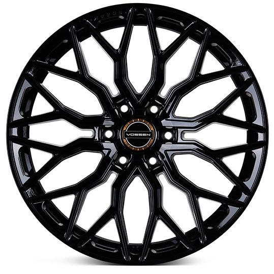 22x9.5 Vossen HF6-3 Gloss Black (Hybrid Forged) (Deep Concave) 6x5.5/139.7 20mm - Flex Offroad