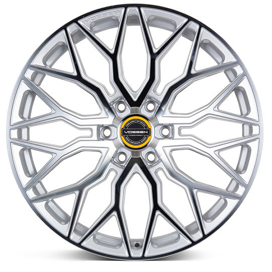 22x9.5 Vossen HF6-3 Silver Machined (Hybrid Forged) (Deep Concave) 6x5.5/139.7 20mm - Flex Offroad