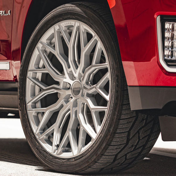 22x9.5 Vossen HF6-3 Silver Machined (Hybrid Forged) (Deep Concave) 6x5.5/139.7 20mm - Flex Offroad