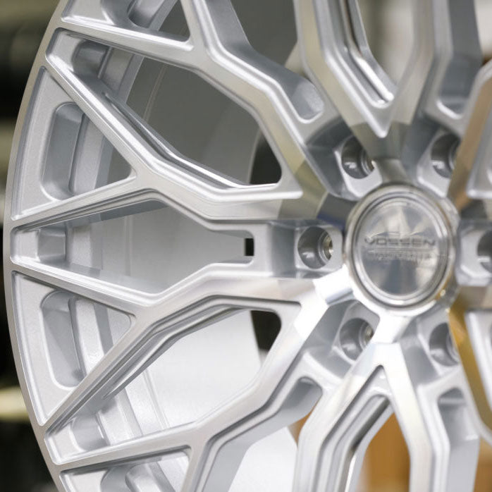 22x9.5 Vossen HF6-3 Silver Machined (Hybrid Forged) (Deep Concave) 6x5.5/139.7 20mm - Flex Offroad
