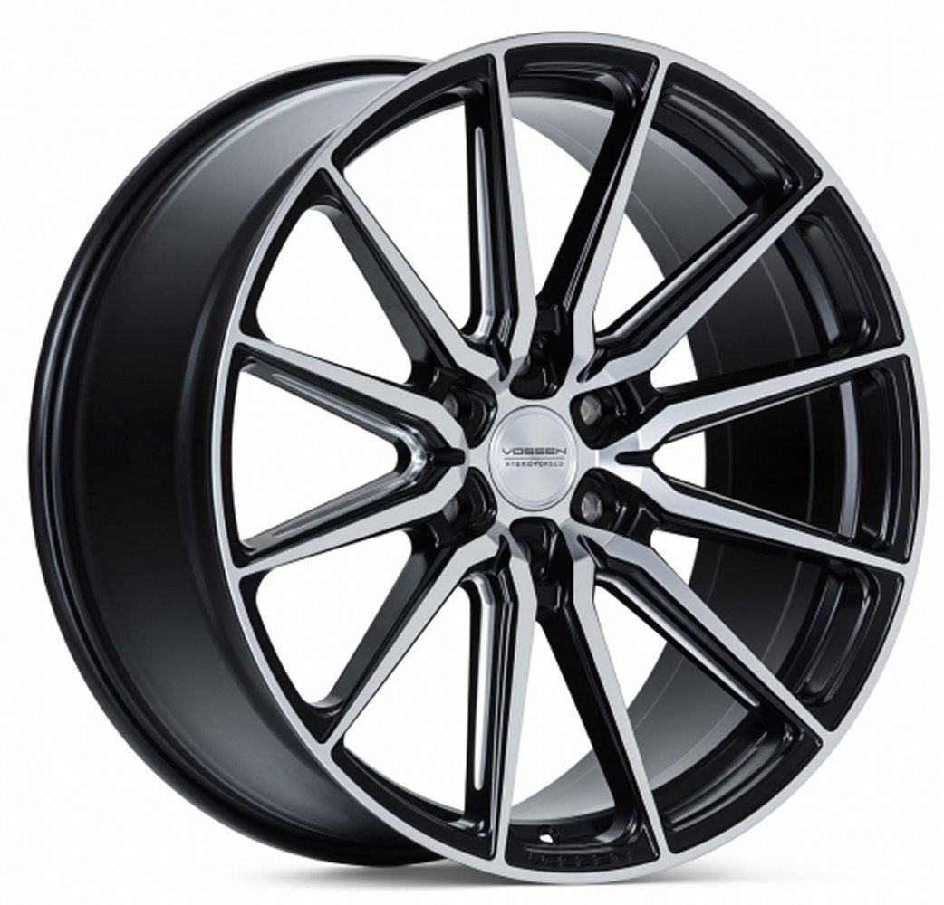 22x9.5 Vossen HF6-1 Matte Black w/ Brushed Face (Hybrid Forged) (Deep Concave) 6x135 20mm - Flex Offroad