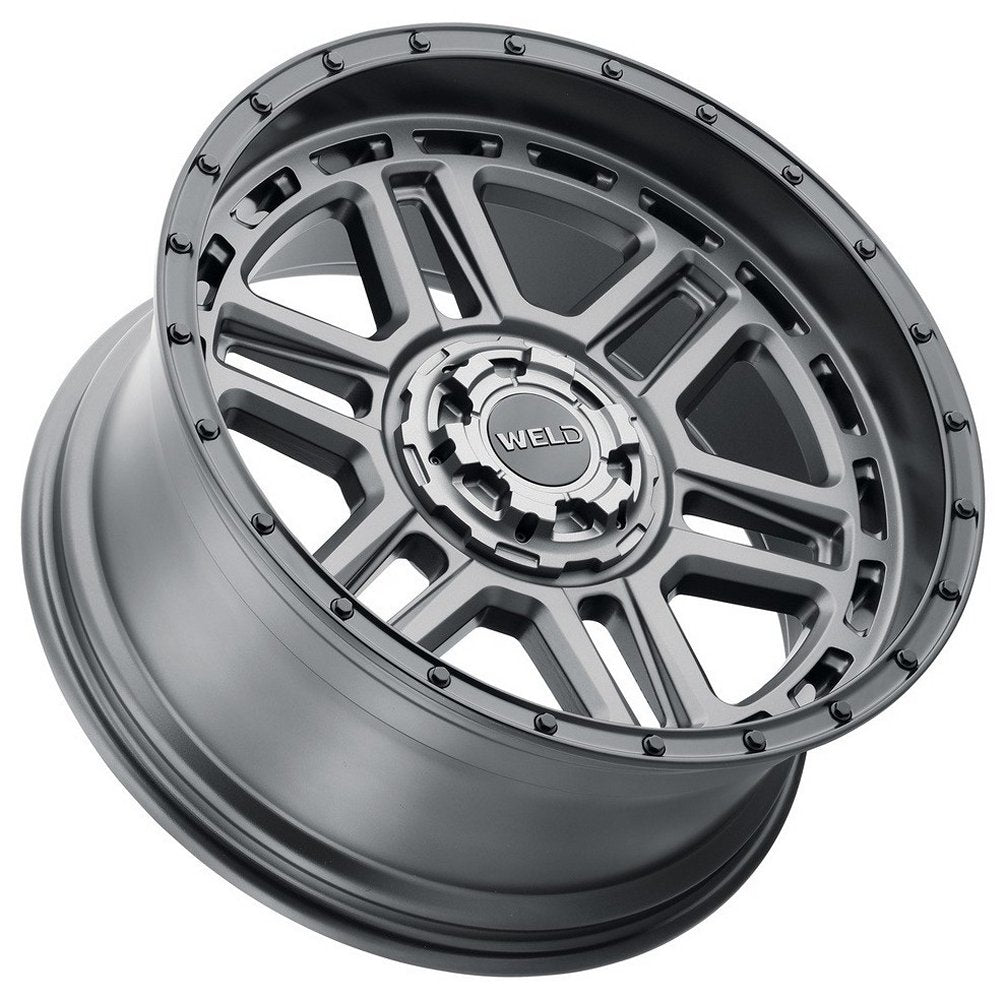 22x10 Weld Off-Road Crux W221 Satin Gunmetal w/ Satin Black Lip (Rotary Forged) 6x135 6x5.5/139.7 -18mm