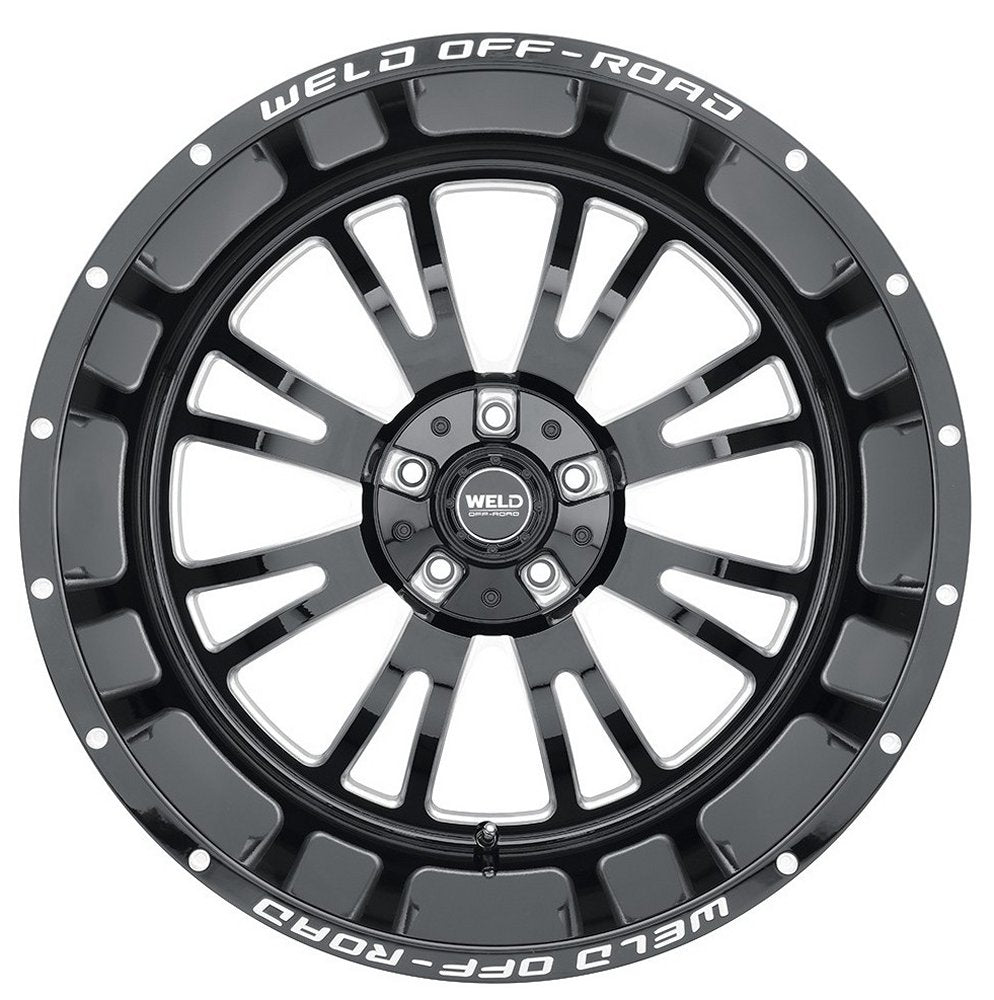 20x12 Weld Off-Road Slingblade W158 Gloss Black Milled (Rotary Forged) (* May Require Trimming) 8x6.5/165 -44mm - Flex Offroad