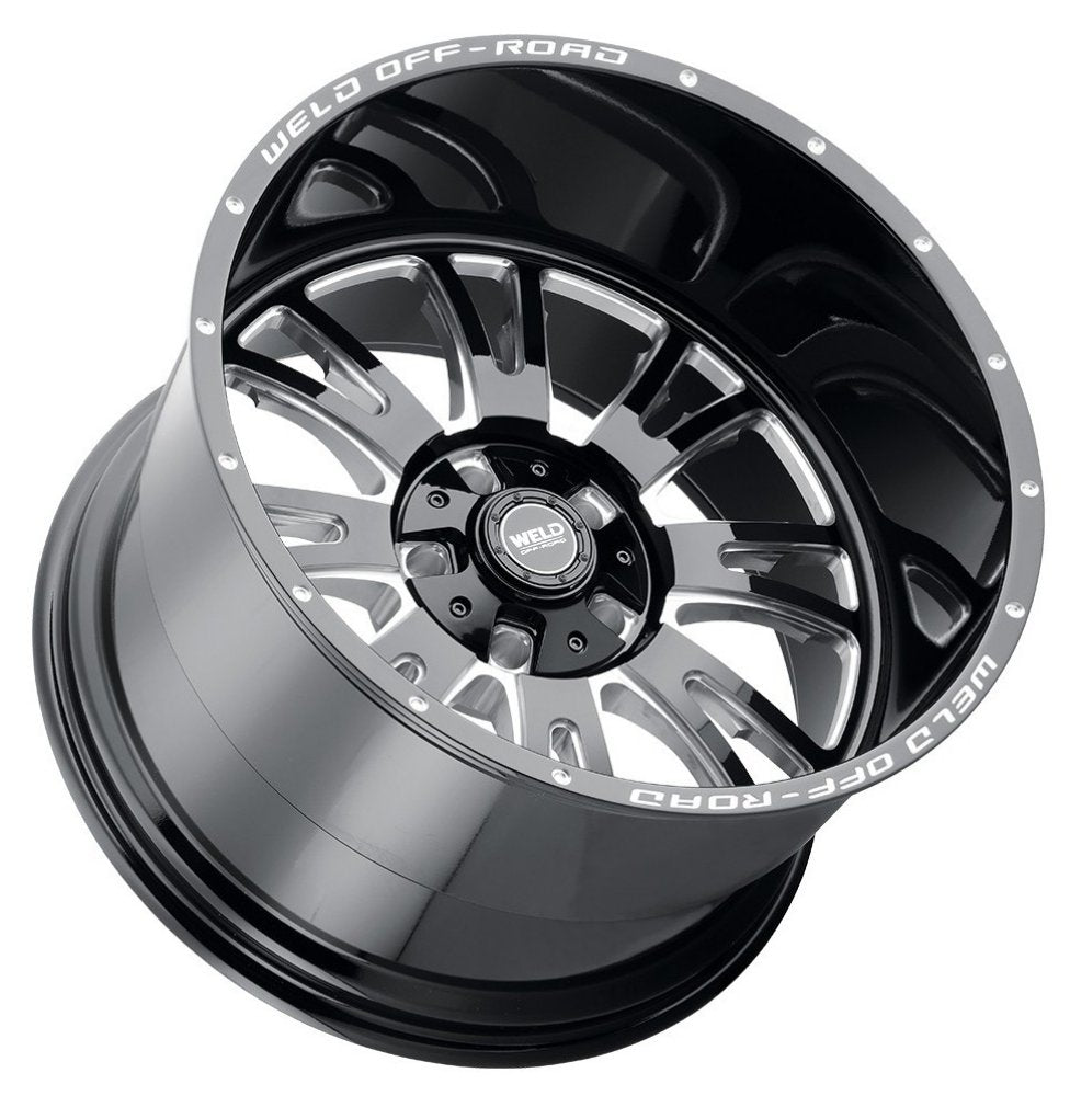 20x12 Weld Off-Road Slingblade W158 Gloss Black Milled (Rotary Forged) (* May Require Trimming) 8x6.5/165 -44mm - Flex Offroad