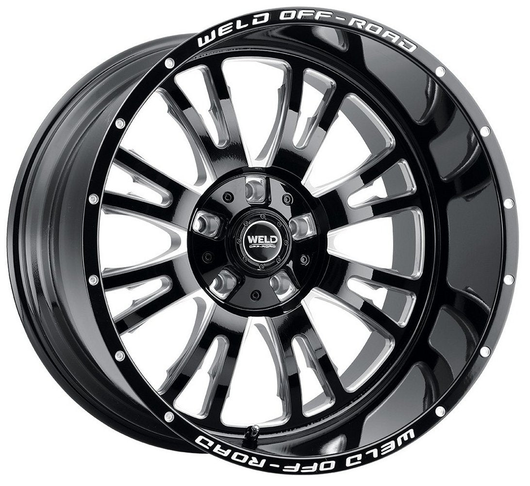 20x12 Weld Off-Road Slingblade W158 Gloss Black Milled (Rotary Forged) (* May Require Trimming) 6x135 6x5.5/139.7 -44mm - Flex Offroad