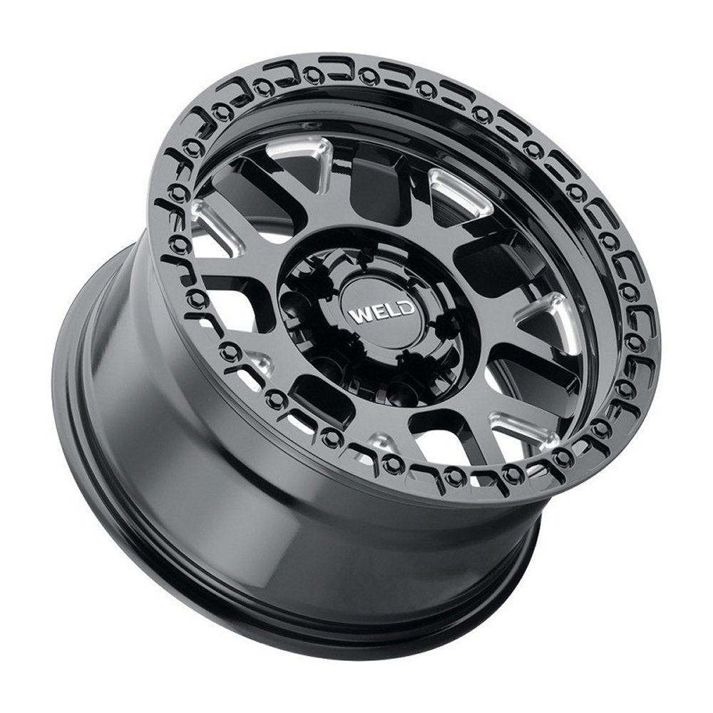20x10 Weld Off-Road Cinch W105 Gloss Black Milled (Rotary Forged) 5x5/127 5x5.5/139.7 -18mm