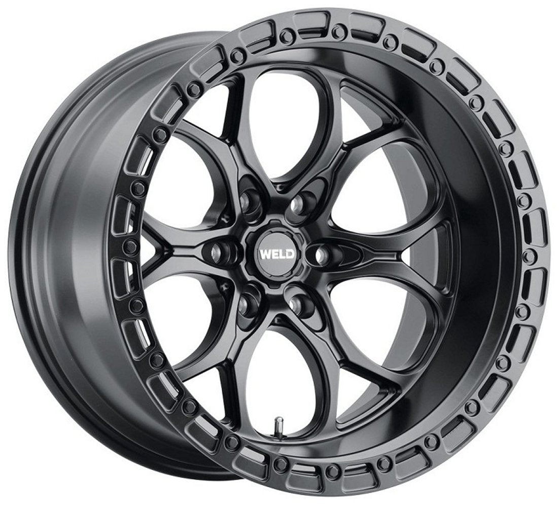 20x12 Weld Off-Road Ledge W108 Satin Black (Rotary Forged) (* May Require Trimming) 6x5.5/139.7 -44mm - Flex Offroad