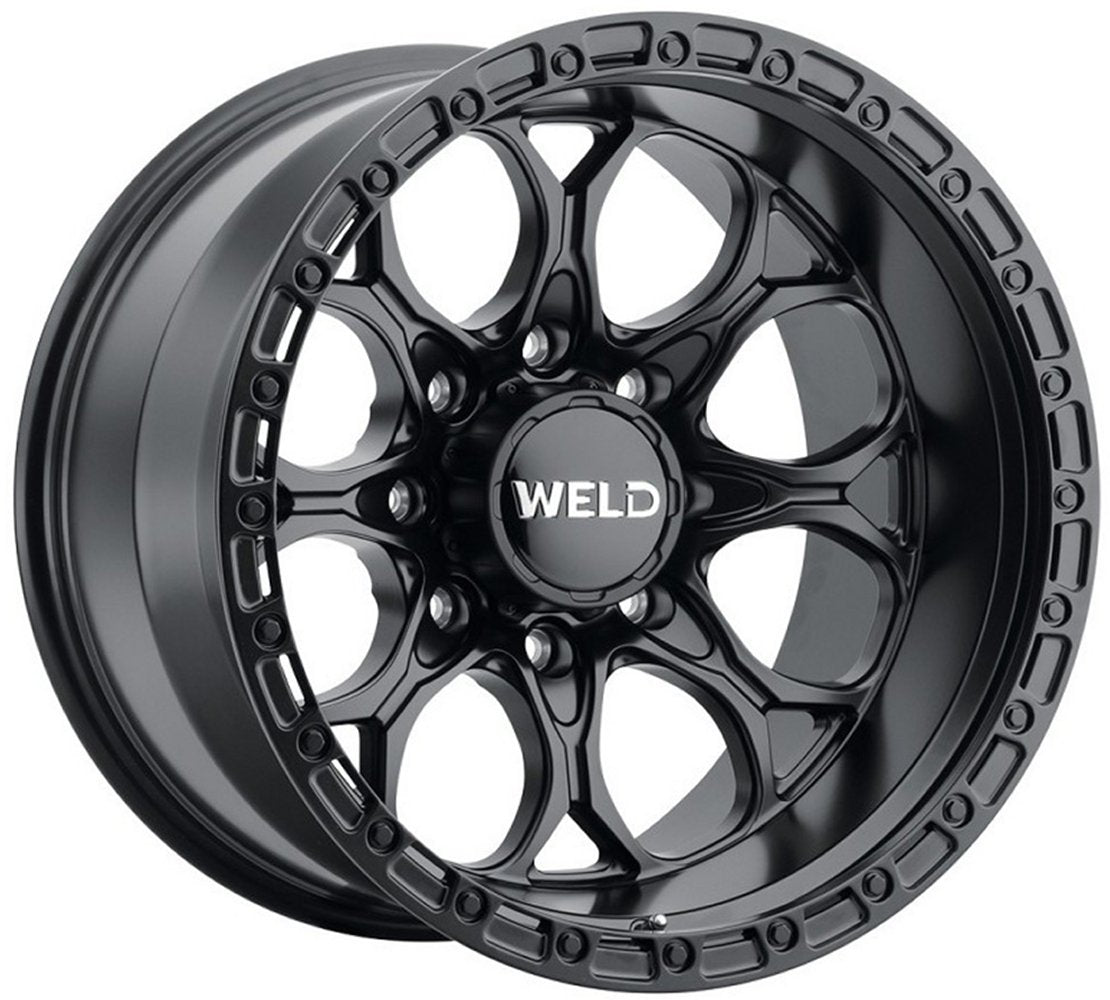 20x10 Weld Off-Road Ledge W108 Satin Black (Rotary Forged) 8x180 -18mm - Flex Offroad