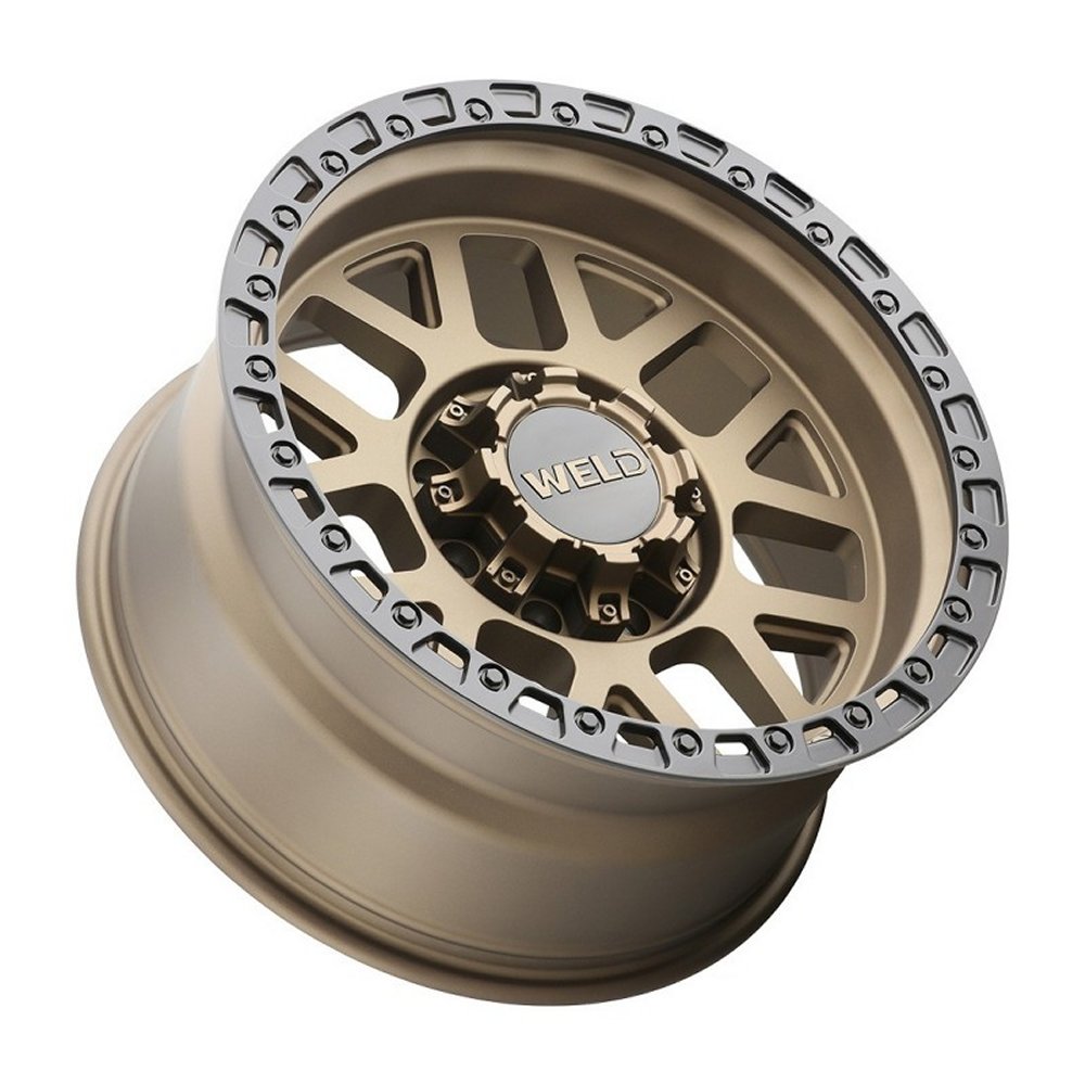 20x10 Weld Off-Road Cinch W115 Satin Bronze w/ Satin Black Lip (Rotary Forged) 5x5/127 5x5.5/139.7 -18mm - Flex Offroad