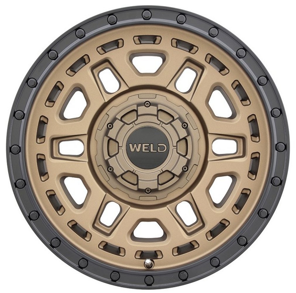17x9 Weld Off-Road Crux W120 Satin Bronze w/ Satin Black Lip (Rotary Forged) 5x4.5/114.3 5x5/127 0mm