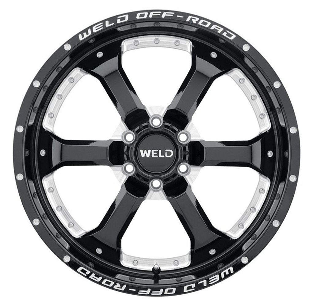 20x10 Weld Off-Road Granada Six W125 Gloss Black Milled (Rotary Forged) 6x5.5/139.7 -18mm - Flex Offroad