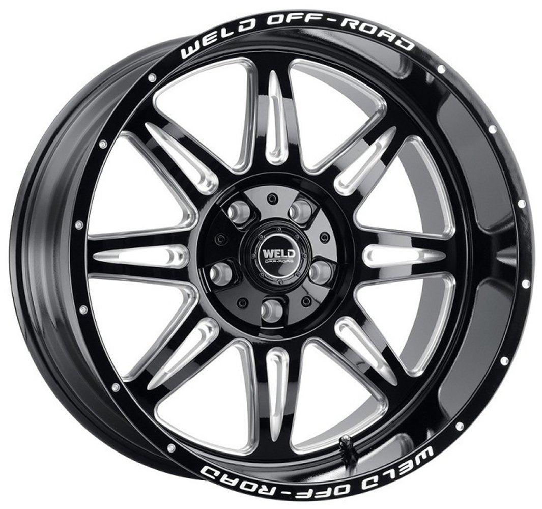 20x10 Weld Off-Road Cheyenne W132 Gloss Black Milled (Rotary Forged) 6x135 6x5.5/139.7 -18mm - Flex Offroad