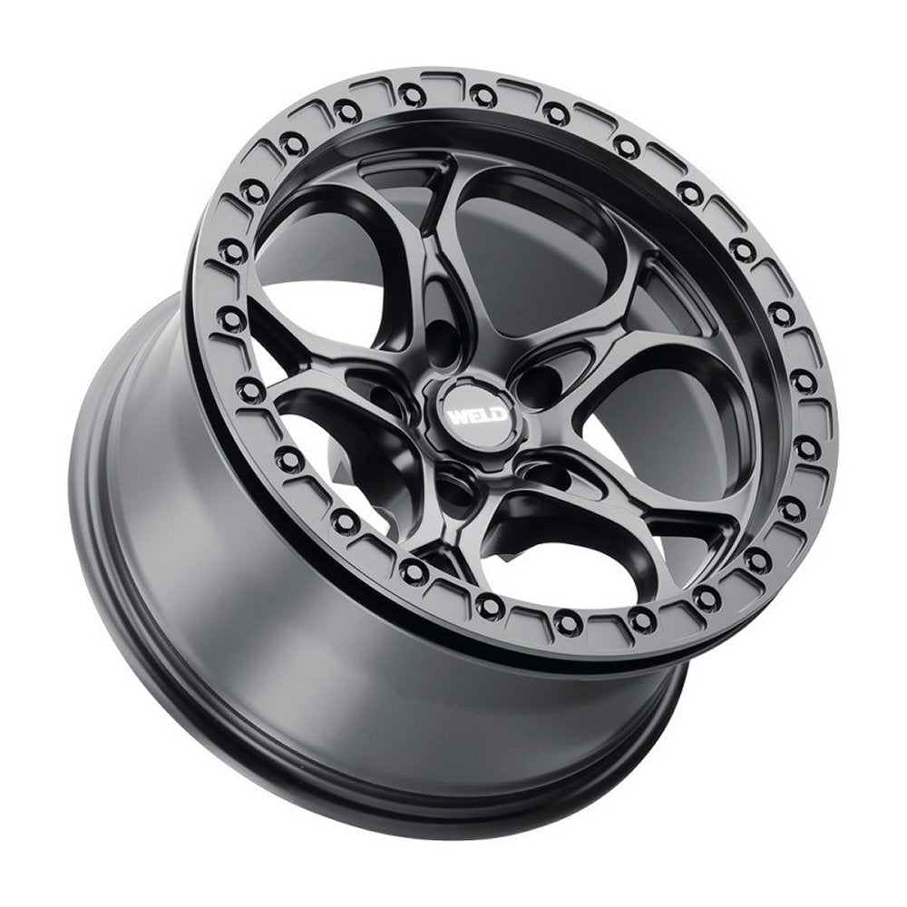 17x9 Weld Off-Road Ledge Beadlock W901 Satin Black (True Beadlock) (Rotary Forged) 5x5/127 -35mm - Flex Offroad
