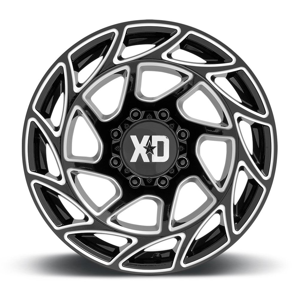(Clearance - No Returns) 22x12 XD Series XD860 Onslaught Gloss Black Milled (* May Require Trimming) 5x5/127 -44mm - Flex Offroad