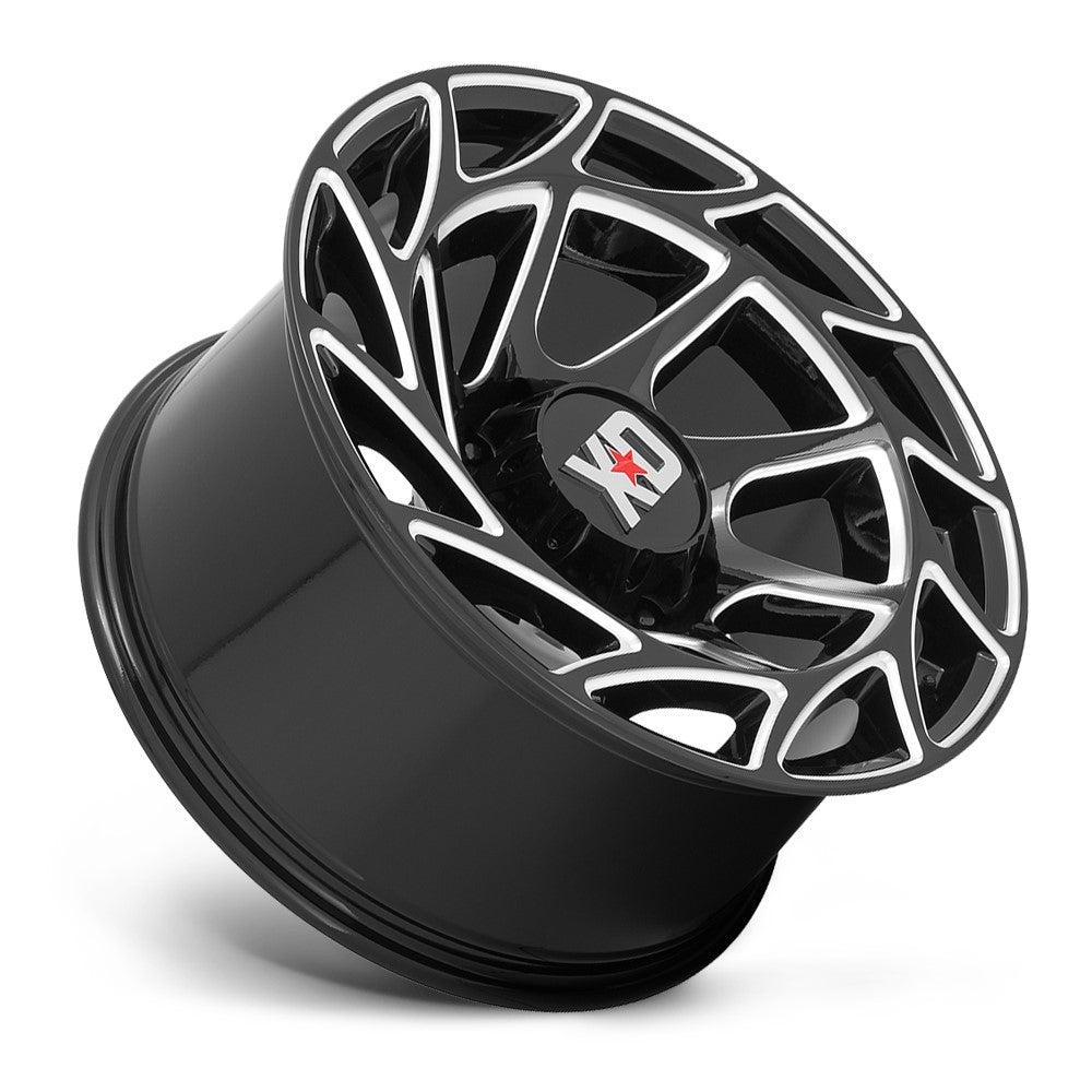 (Clearance - No Returns) 22x12 XD Series XD860 Onslaught Gloss Black Milled (* May Require Trimming) 5x5/127 -44mm - Flex Offroad