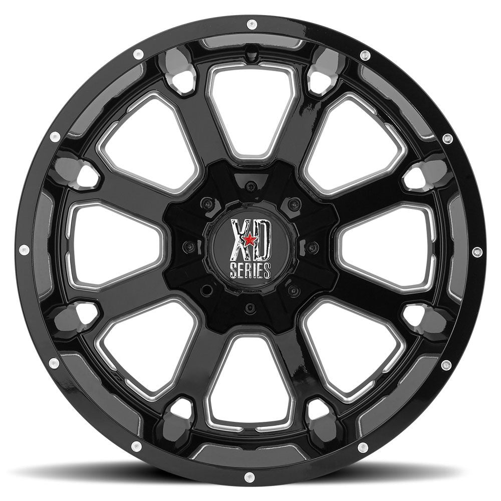 20x9 XD Series XD825 Buck 25 Gloss Black Milled 6x135 6x5.5/139.7 0mm - Flex Offroad