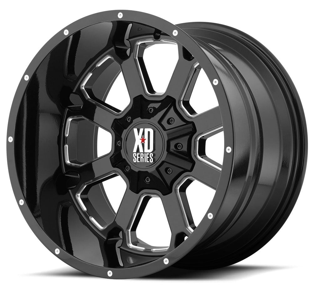 20x9 XD Series XD825 Buck 25 Gloss Black Milled 6x135 6x5.5/139.7 0mm - Flex Offroad