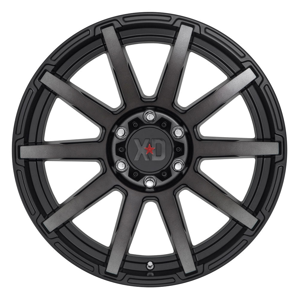 (Clearance - No Returns) 20x10 XD Series XD847 Outbreak Satin Black w/ Gray Tint 5x5/127 12mm - Flex Offroad