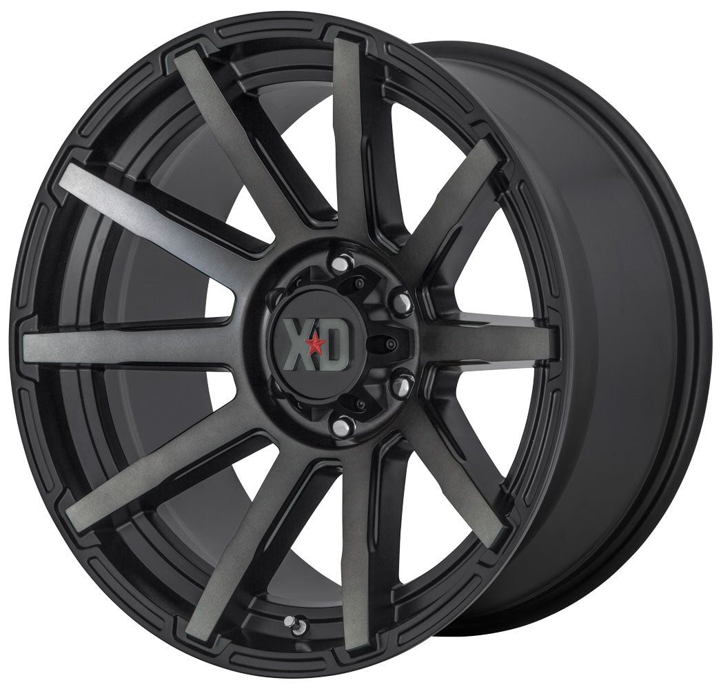 (Clearance - No Returns) 20x10 XD Series XD847 Outbreak Satin Black w/ Gray Tint 5x5/127 12mm - Flex Offroad