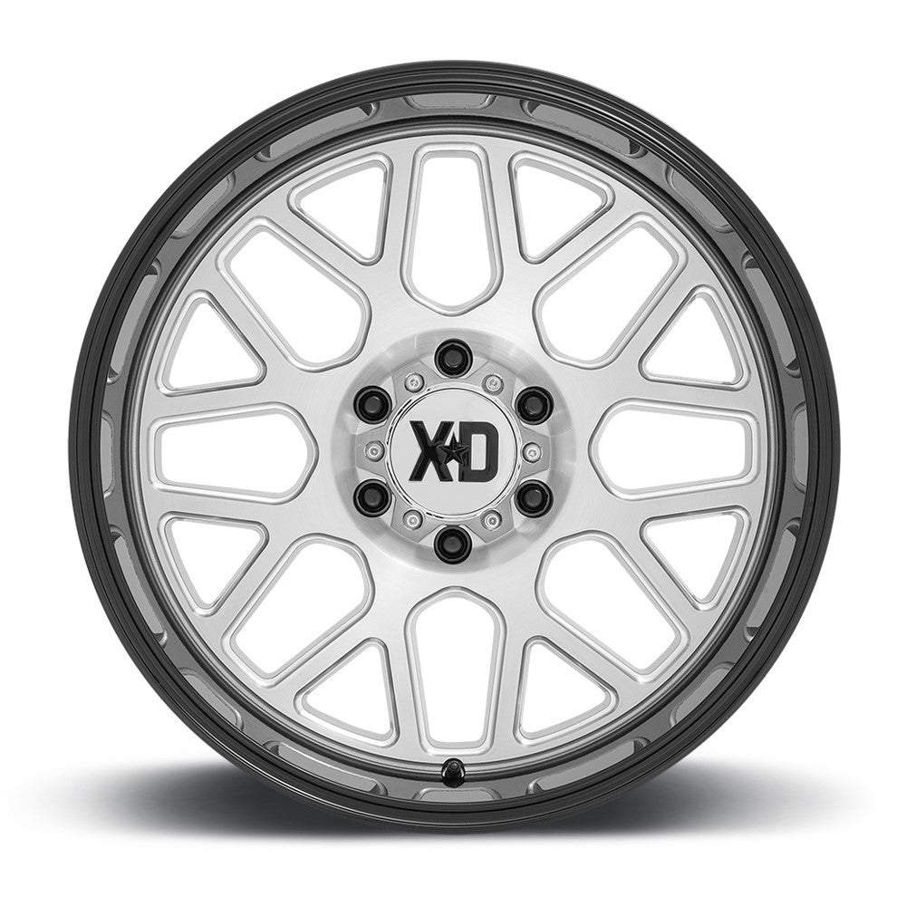 (Clearance - No Returns) 22x10 XD Series XD849 Grenade 2 Brush Milled w/ Black Lip 6x135 -18mm - Flex Offroad