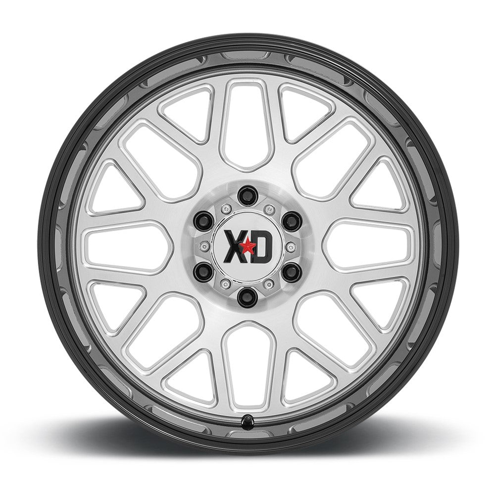 (Clearance - No Returns) 22x10 XD Series XD849 Grenade 2 Brush Milled w/ Black Lip 6x135 -18mm - Flex Offroad