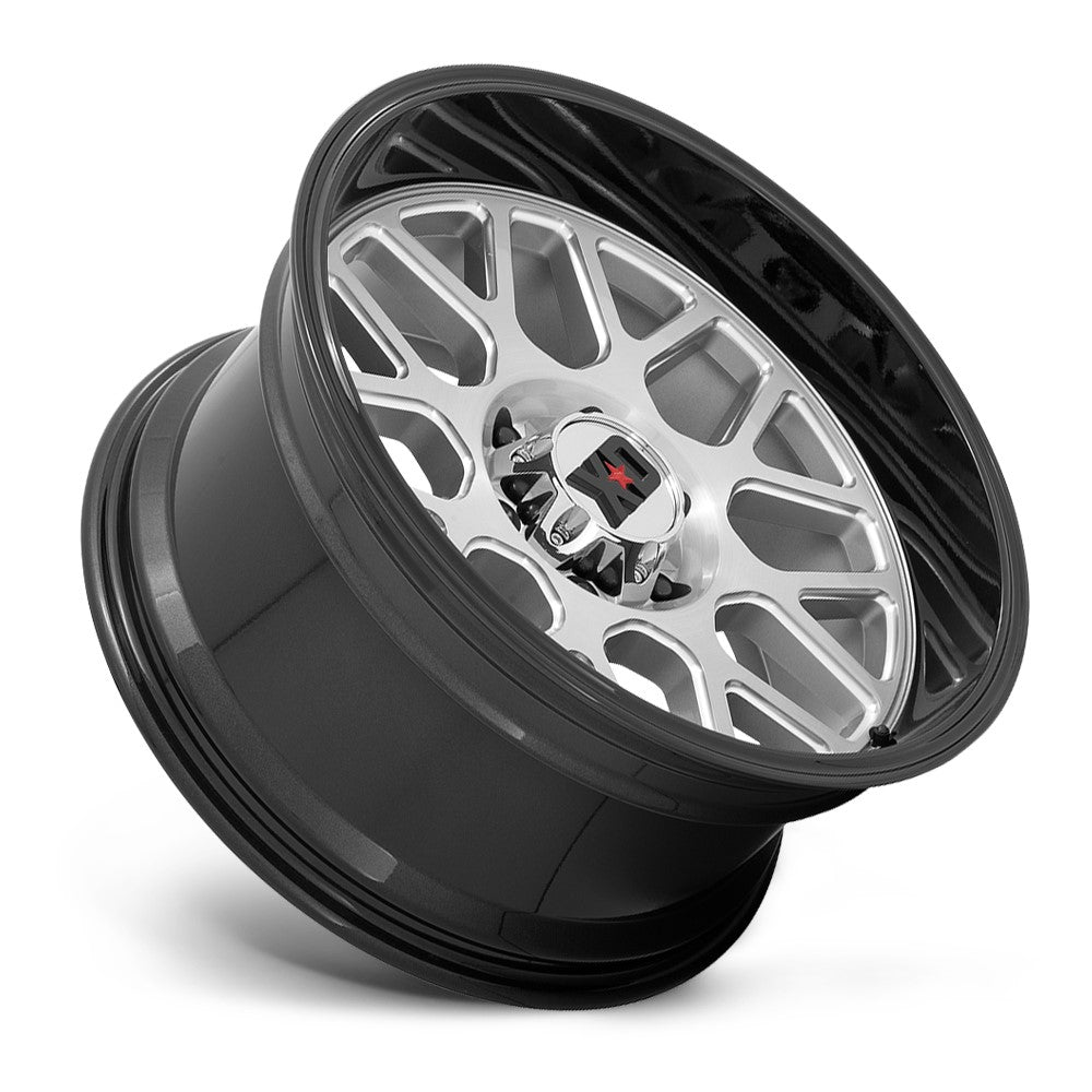 (Clearance - No Returns) 22x10 XD Series XD849 Grenade 2 Brush Milled w/ Black Lip 6x135 -18mm - Flex Offroad