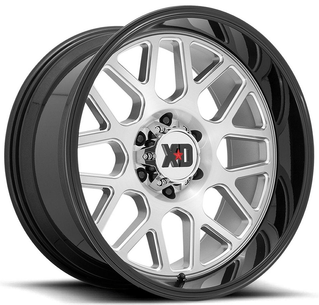 (Clearance - No Returns) 22x10 XD Series XD849 Grenade 2 Brush Milled w/ Black Lip 6x135 -18mm - Flex Offroad