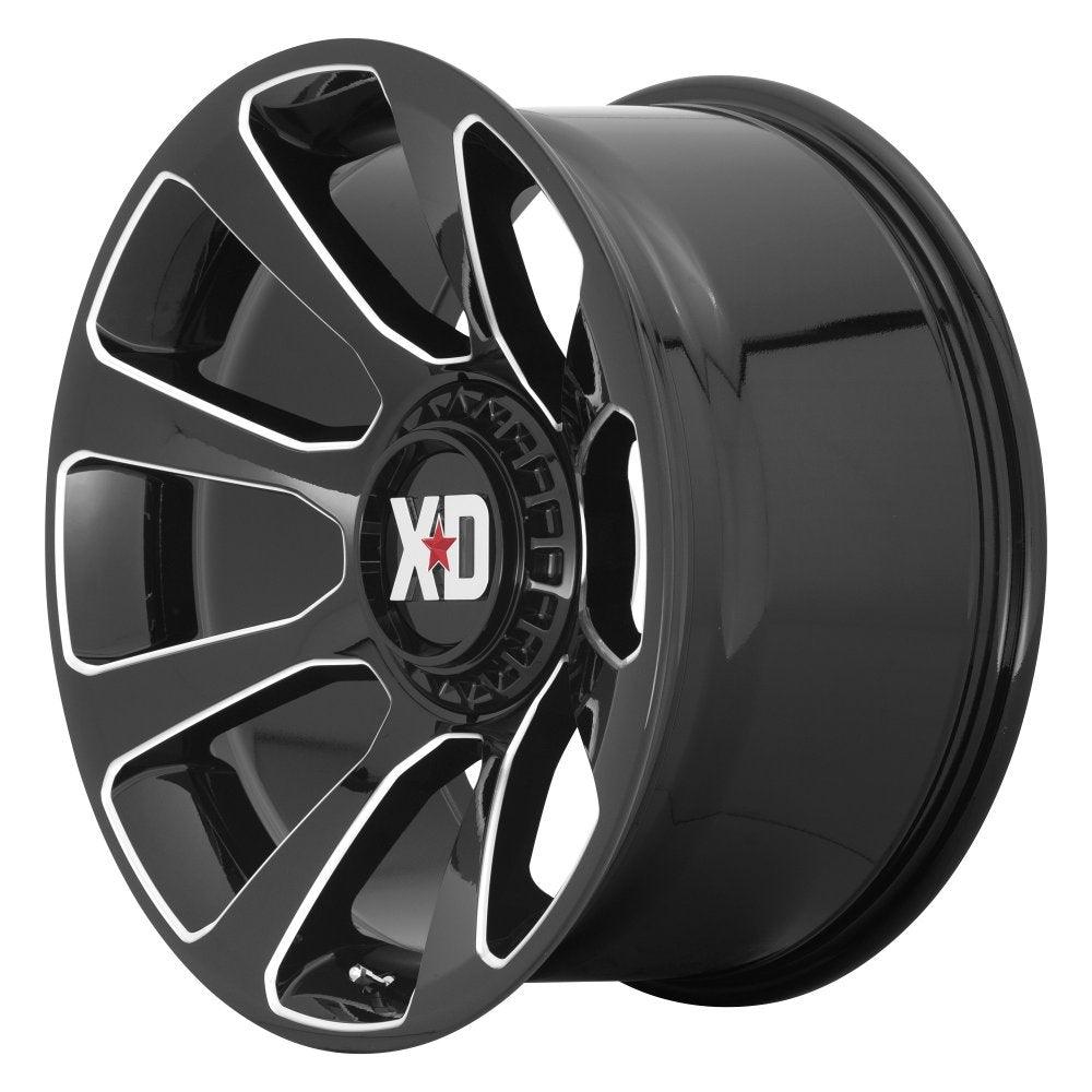 (Clearance - No Returns) 20x10 XD Series XD854 Reactor Gloss Black Milled 5x5/127 5x5.5/139.7 -18mm - Flex Offroad