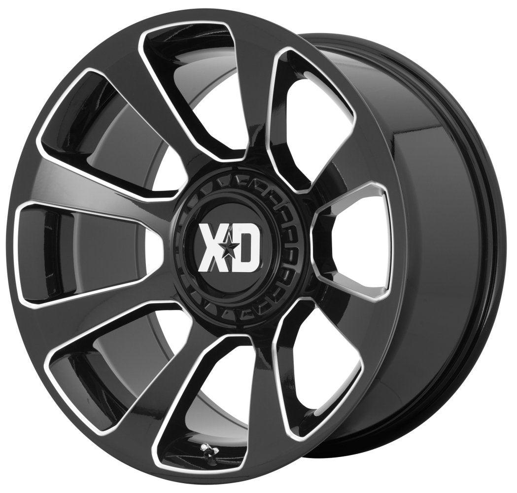(Clearance - No Returns) 20x10 XD Series XD854 Reactor Gloss Black Milled 5x5/127 5x5.5/139.7 -18mm - Flex Offroad
