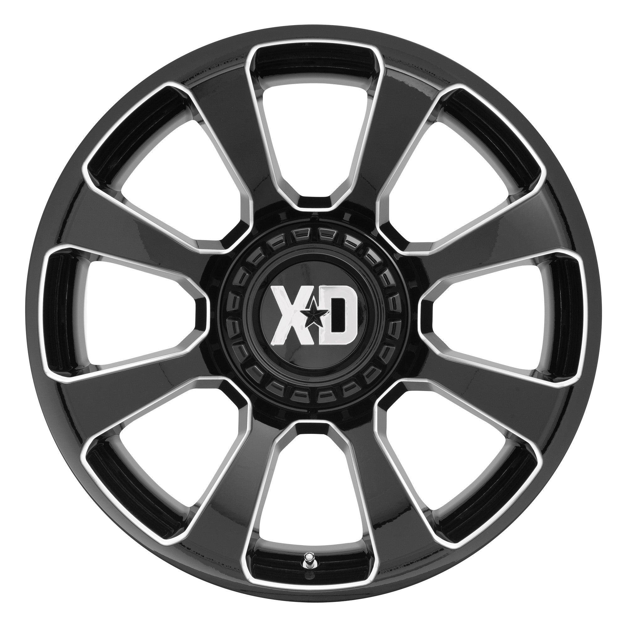 (Clearance - No Returns) 20x10 XD Series XD854 Reactor Gloss Black Milled 5x5/127 5x5.5/139.7 -18mm - Flex Offroad