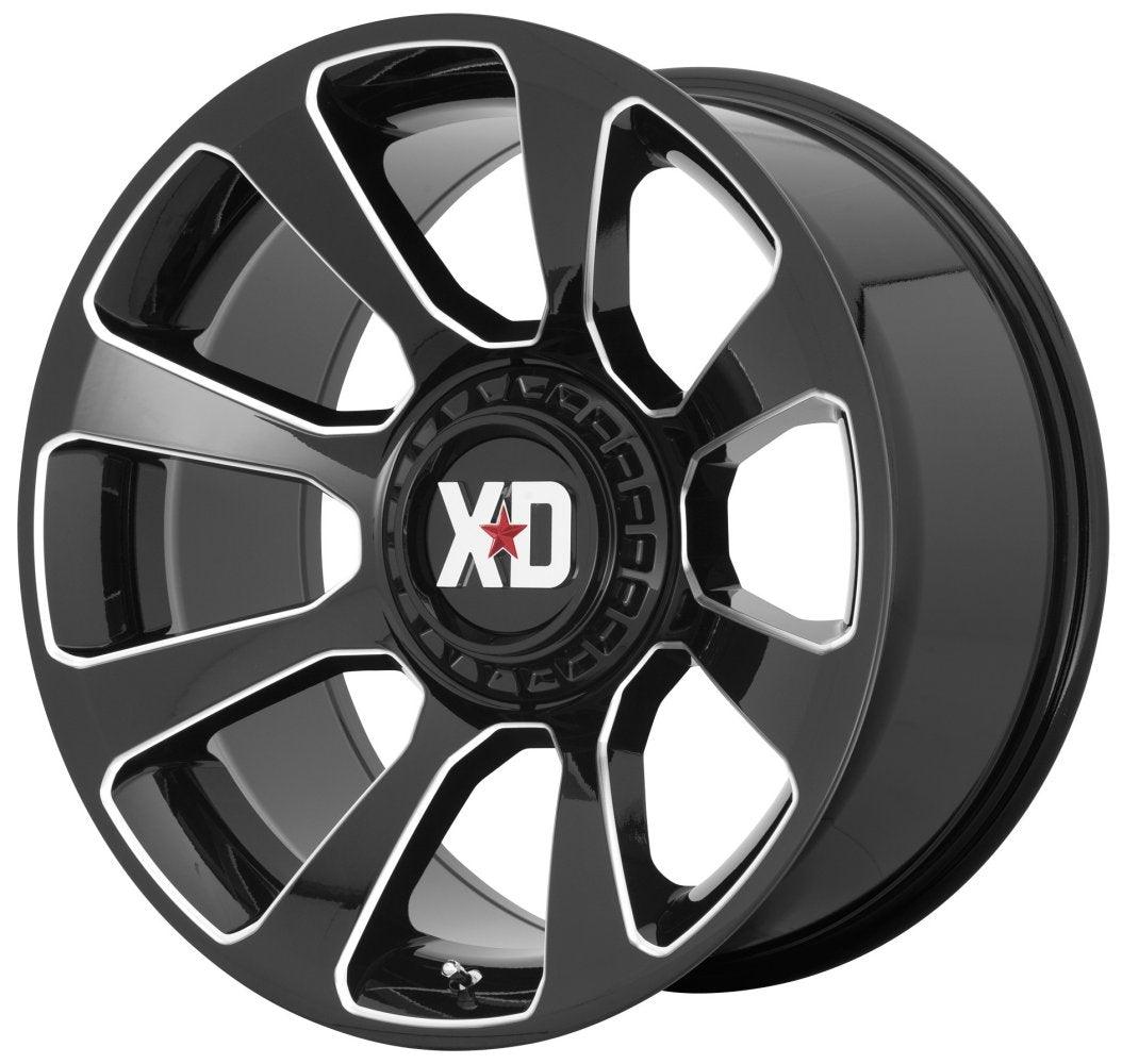 (Clearance - No Returns) 20x10 XD Series XD854 Reactor Gloss Black Milled 5x5/127 5x5.5/139.7 -18mm - Flex Offroad