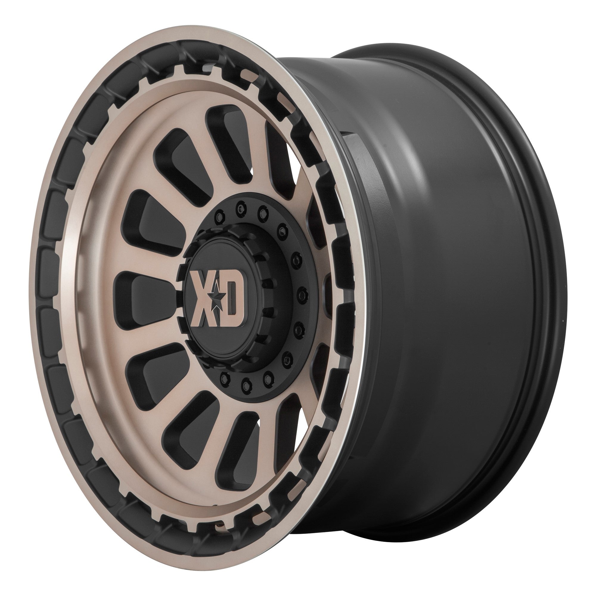 (Clearance - No Returns) 17x9 XD Series XD856 Omega Satin Black w/ Bronze Tint 5x5/127 5x5.5/139.7 -12mm - Flex Offroad
