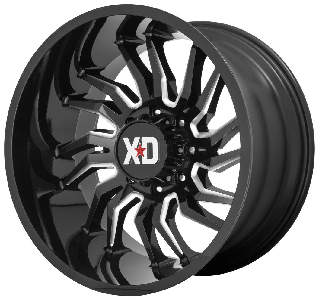 (Clearance - No Returns) 22x10 XD Series XD858 Tension Gloss Black Milled 6x135 -18mm