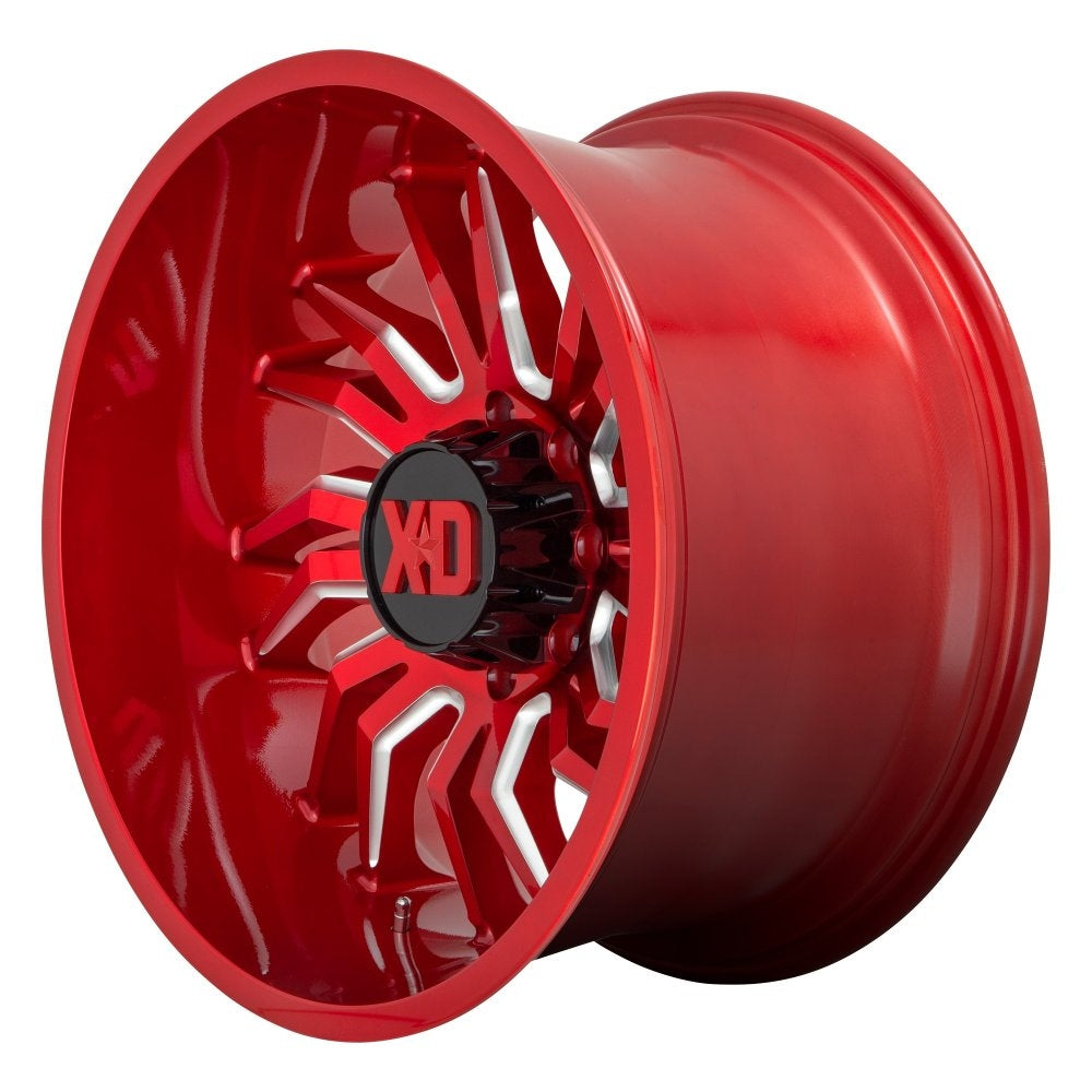 (Clearance - No Returns) 22x10 XD Series XD858 Tension Candy Red Milled 8x6.5/165 -18mm - Flex Offroad