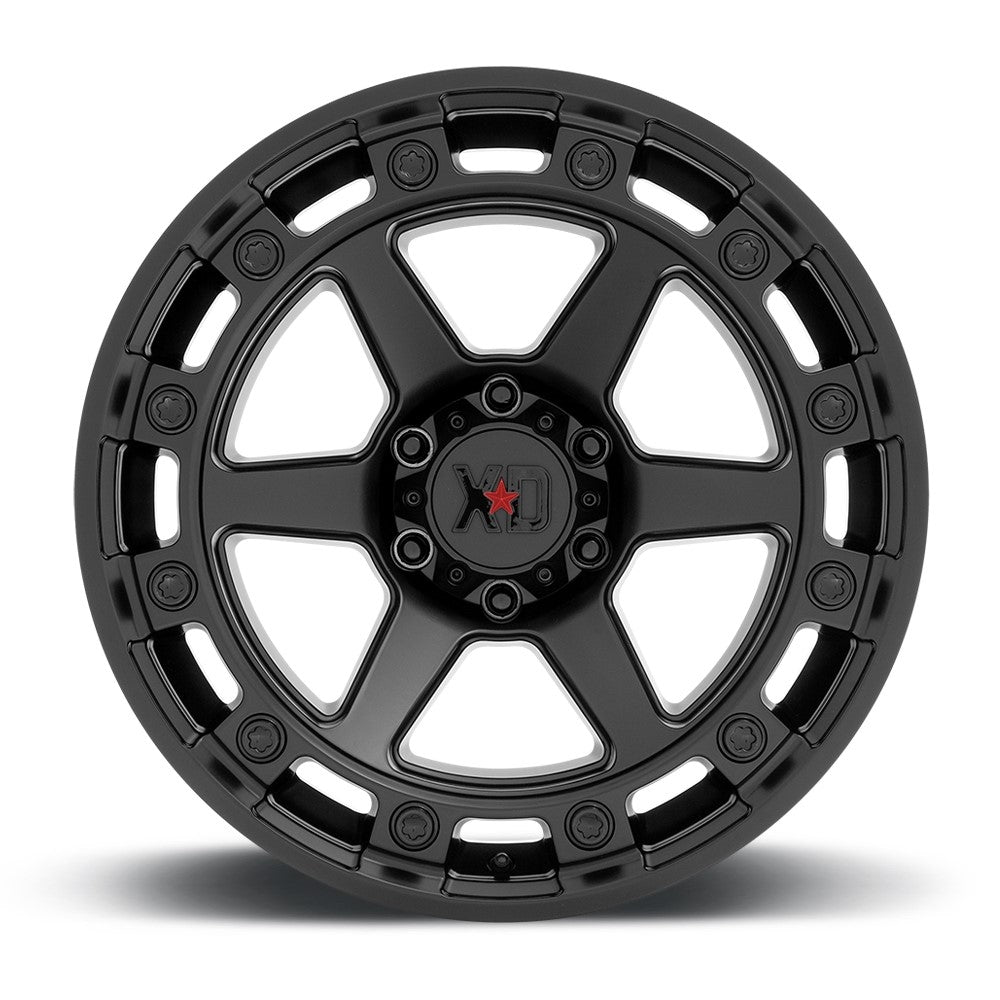 (Clearance - No Returns) 17x9 XD Series XD862 Raid Satin Black 6x120 0mm - Flex Offroad