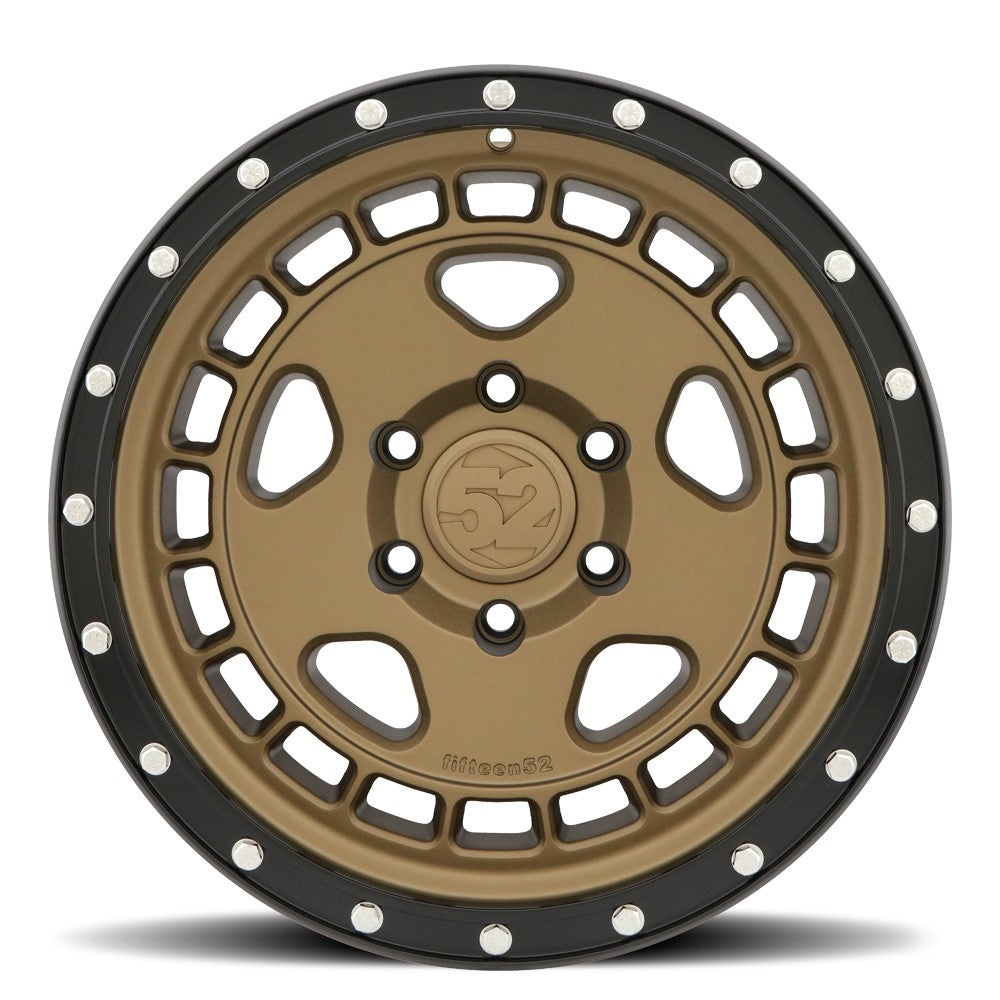 17x8.5 Fifteen52 Off-Road Turbomac HD Block Bronze w/ Black Ring & Steel Hardware 6x135 0mm - Flex Offroad
