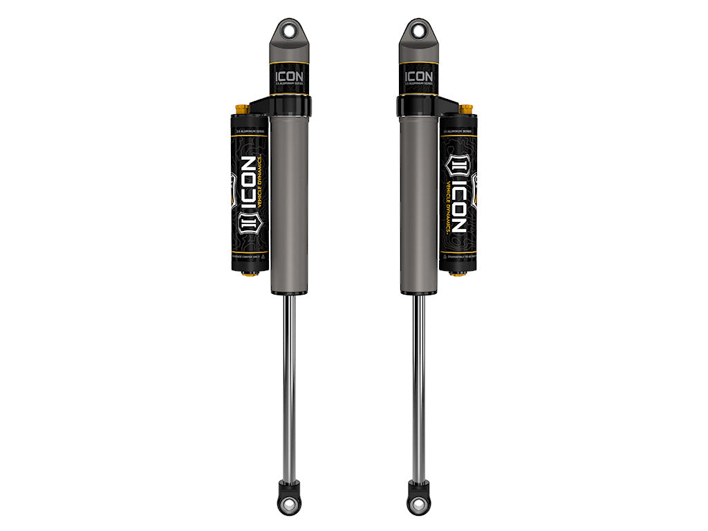 ICON 2018-2023 Jeep Wrangler JL, 2.5" Lift, Rear, V.S. 2.5 Aluminum Series Shock Absorbers, Piggyback Reservoir w/ CDCV, Pair 27726cp