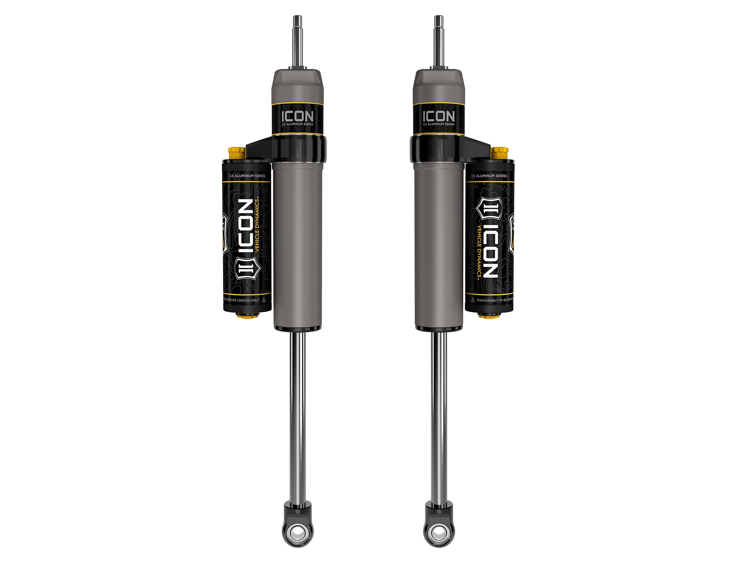 ICON 2005-2024 Ford F-250/F-350 Super Duty 4WD, 7" Lift, Front, V.S. 2.5 Aluminum Series Shock Absorbers, Piggyback Reservoir w/ CDCV, Pair 67720cp