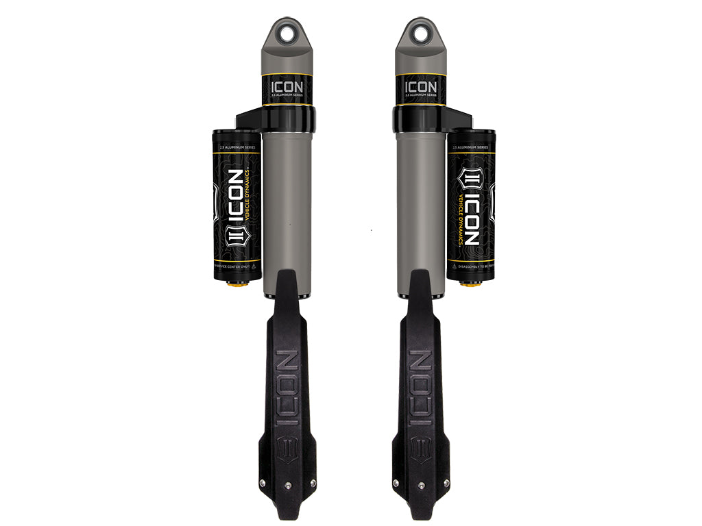 ICON 2020-2023 Jeep Gladiator, 1.5" Lift, Rear, V.S. 2.5 Aluminum Series Shock Absorbers, Piggyback Reservoir, Pair 27727p