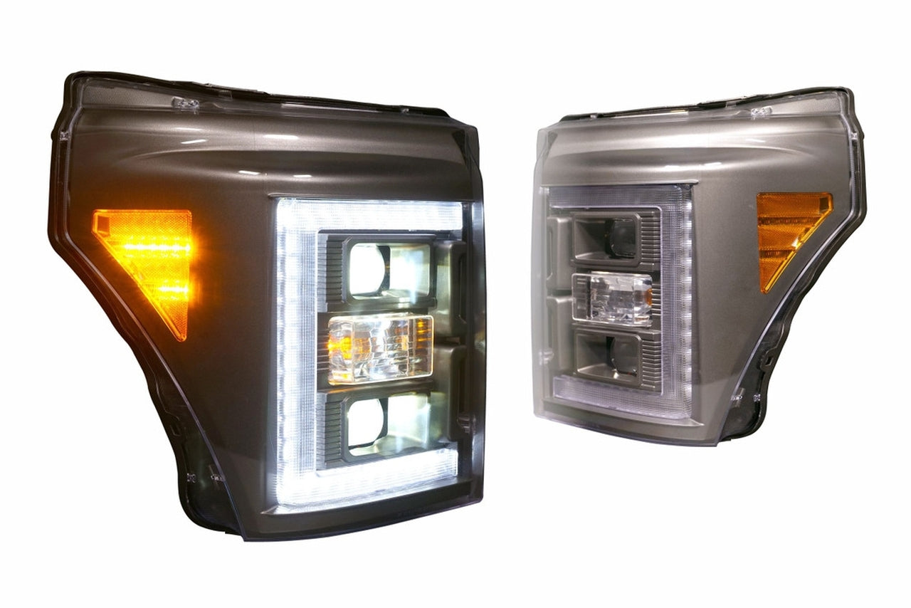 Morimoto XB Hybrid LED Headlights: Ford Super Duty (11-16) (Pair / ASM) LF553 - Flex Offroad