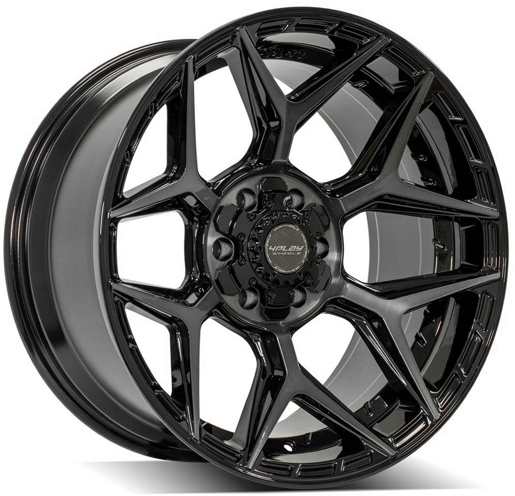 22x12 4Play Off-Road 4P06 Brushed Black (* May Require Trimming) 5x5.5/139.7 5x5/127 -44mm - Flex Offroad